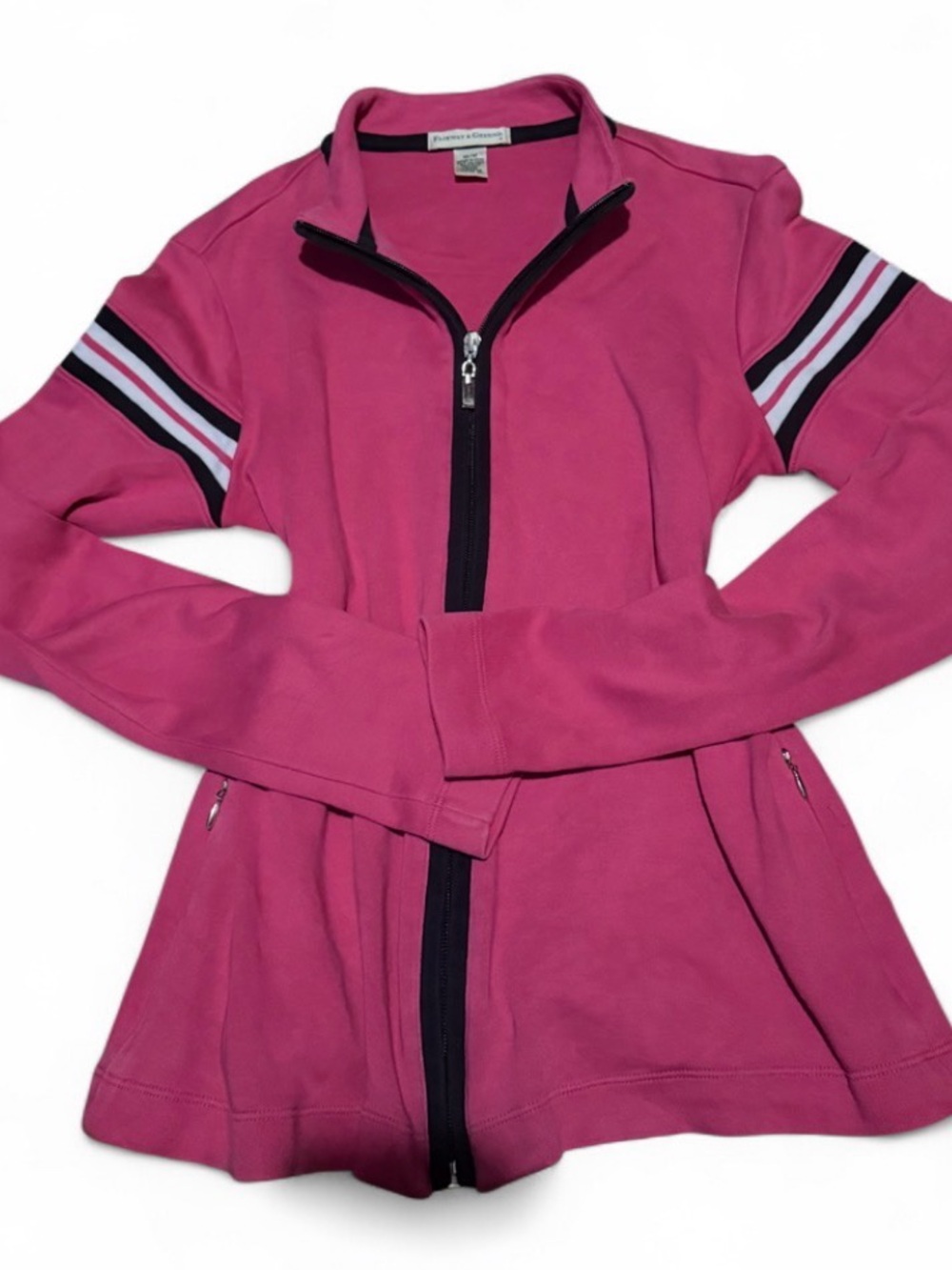 Fairway & Greene Pink Athletic Zip-Up Jacket